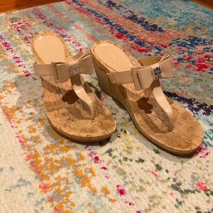 BCBGeneration nude heel sandals